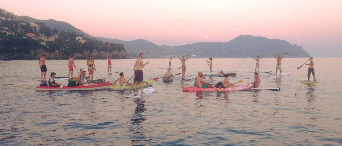SUP under the moonlight